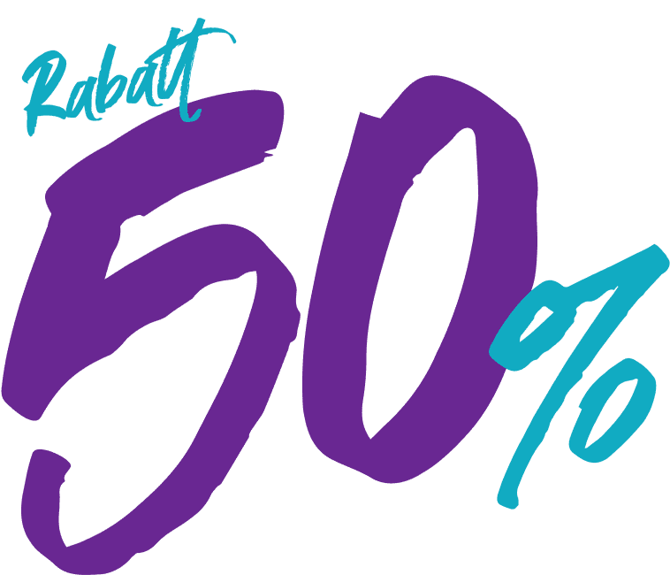 50% Rabatt